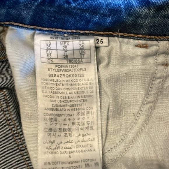 Guess size 25 sexy curve acid washed distressed jeans - Picture 4 of 4